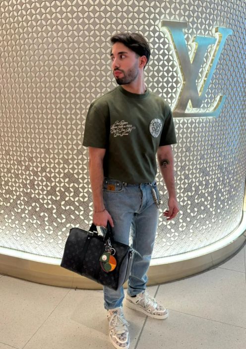 LV ルイヴィトンtシャツレディーススーパーコピー プリント 半袖 トップス 柔軟 100％綿 シンプル グリーン