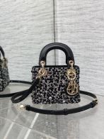 ミニバッグ dior トート バッグ レディスーパーコピー 優雅レディ レザー 牛革 ハンドバッグ 斜め掛け ブラック