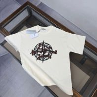 ストーンアイランド x ディオール メンズTシャツ ホワイト ロゴプリント 2026新作 n級 半袖Tシャツ ストリートデザイン 通気 快適 カジュアル 日本倉庫発送 即納
