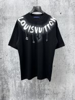ルイヴィトン 格安 半袖Tシャツ グラフィックロゴプリント ストリートデザイン 肌触り良好