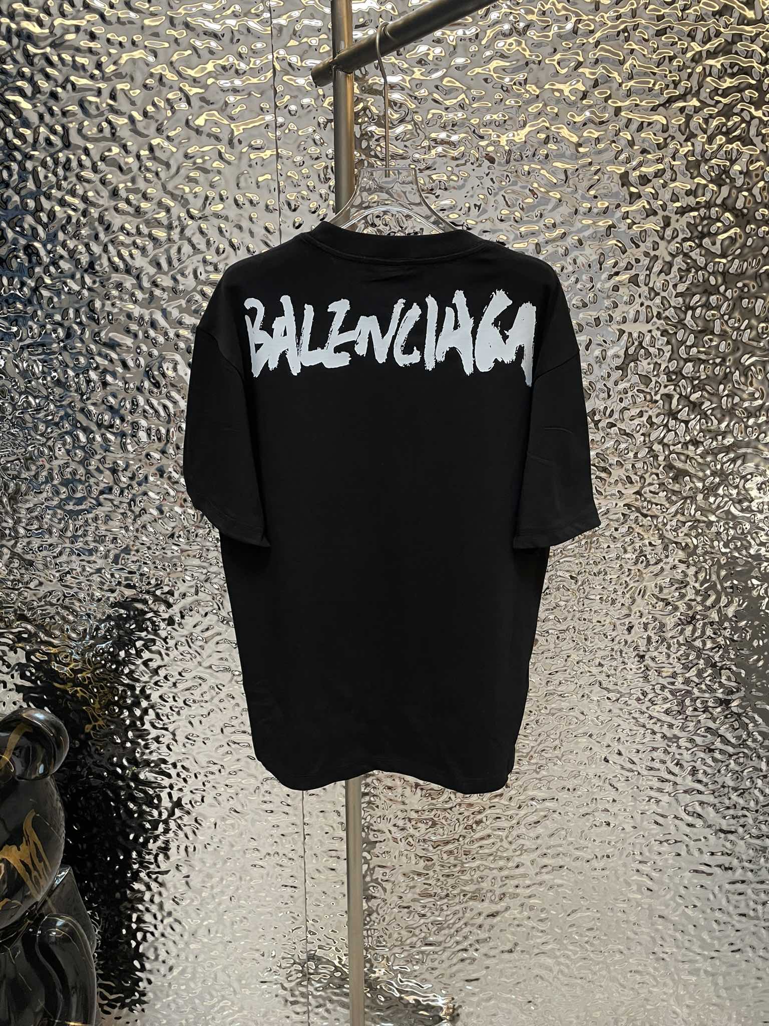 バレンシアガtシャツレディース激安通販 gucci x balenciagaコラボ トップス 柔らかい 純綿 ブラック_2