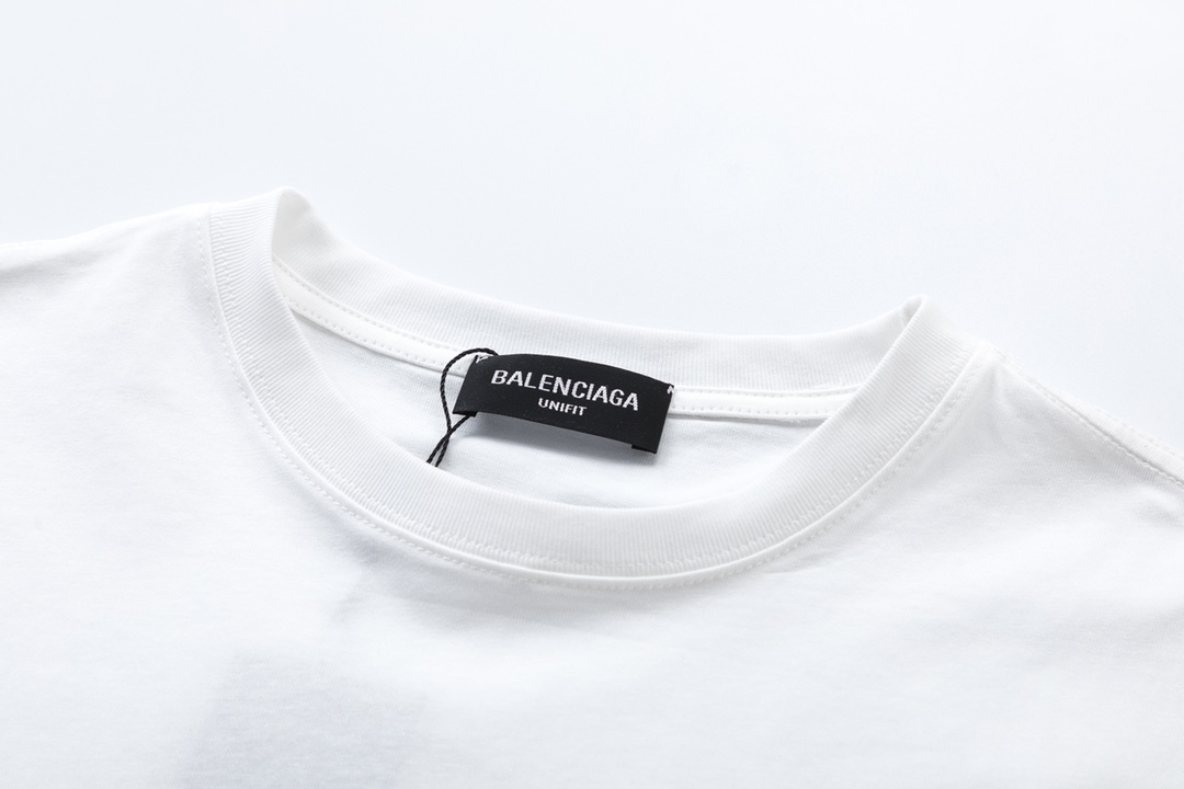 乾きやすい バレンシアガのtシャツ激安通販 シンプル 純綿 ロゴプリント トップス 半袖 品質保証 ホワイト_6