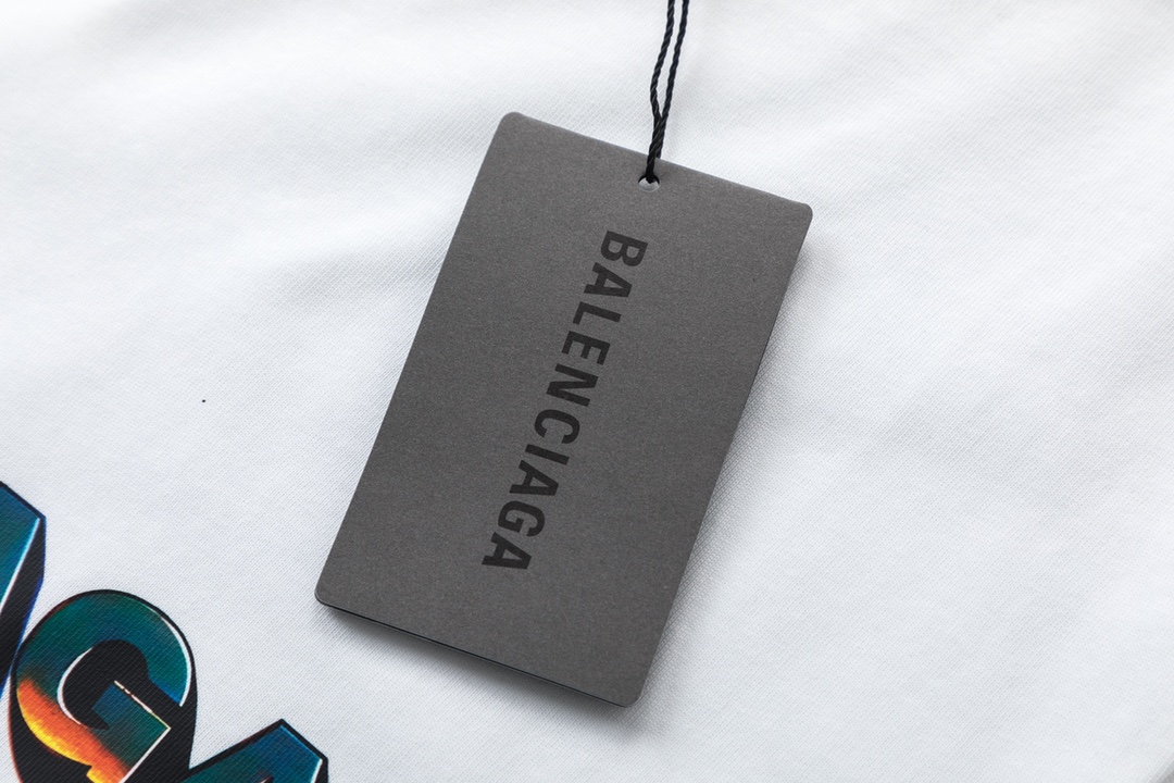 乾きやすい バレンシアガのtシャツ激安通販 シンプル 純綿 ロゴプリント トップス 半袖 品質保証 ホワイト_9