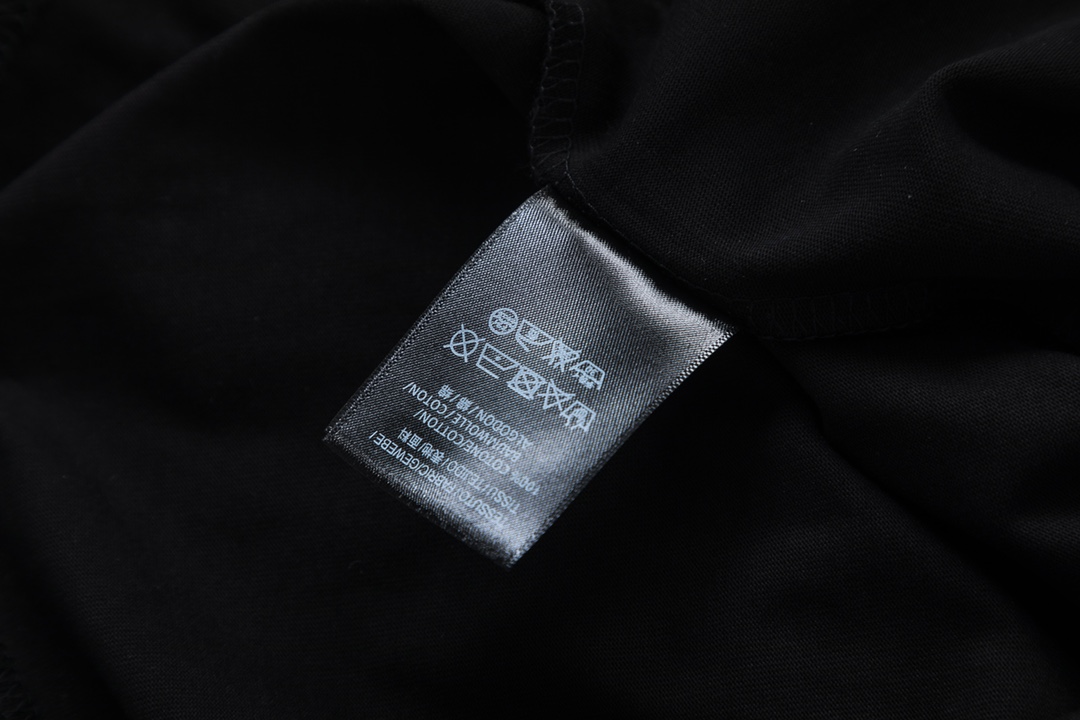 乾きやすい バレンシアガ アパレル偽物 シンプル 純綿 ロゴプリント トップス 半袖 品質保証 ブラック_8
