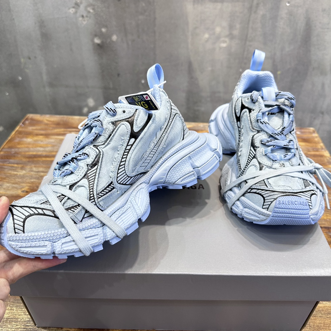 びっくりした価格 balenciaga シューズ レディーススーパーコピー 運動シューズ ランニング スポーツ 正規品と同じ ブルー_5