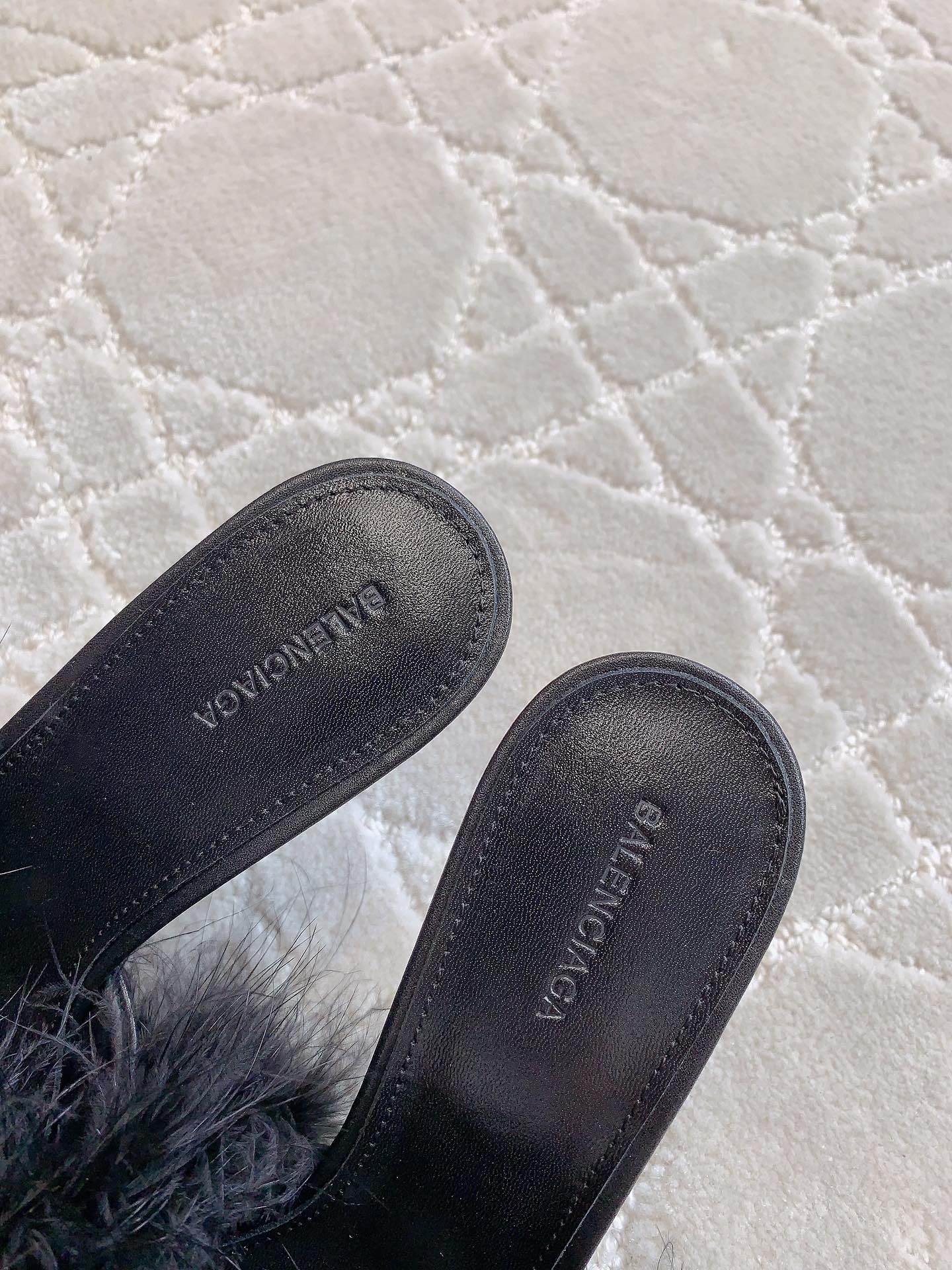 可愛い balenciaga ソックス スニーカースーパーコピー もこもこサンダル ハイヒール レディースシューズ イタリアレザー ブラック_6