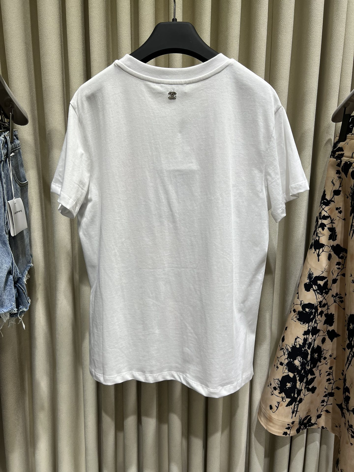 chanel メンズ t シャツ激安通販 可愛い 純綿 トップス 花プリント ファッション感 カラフルの服 ホワイト_9