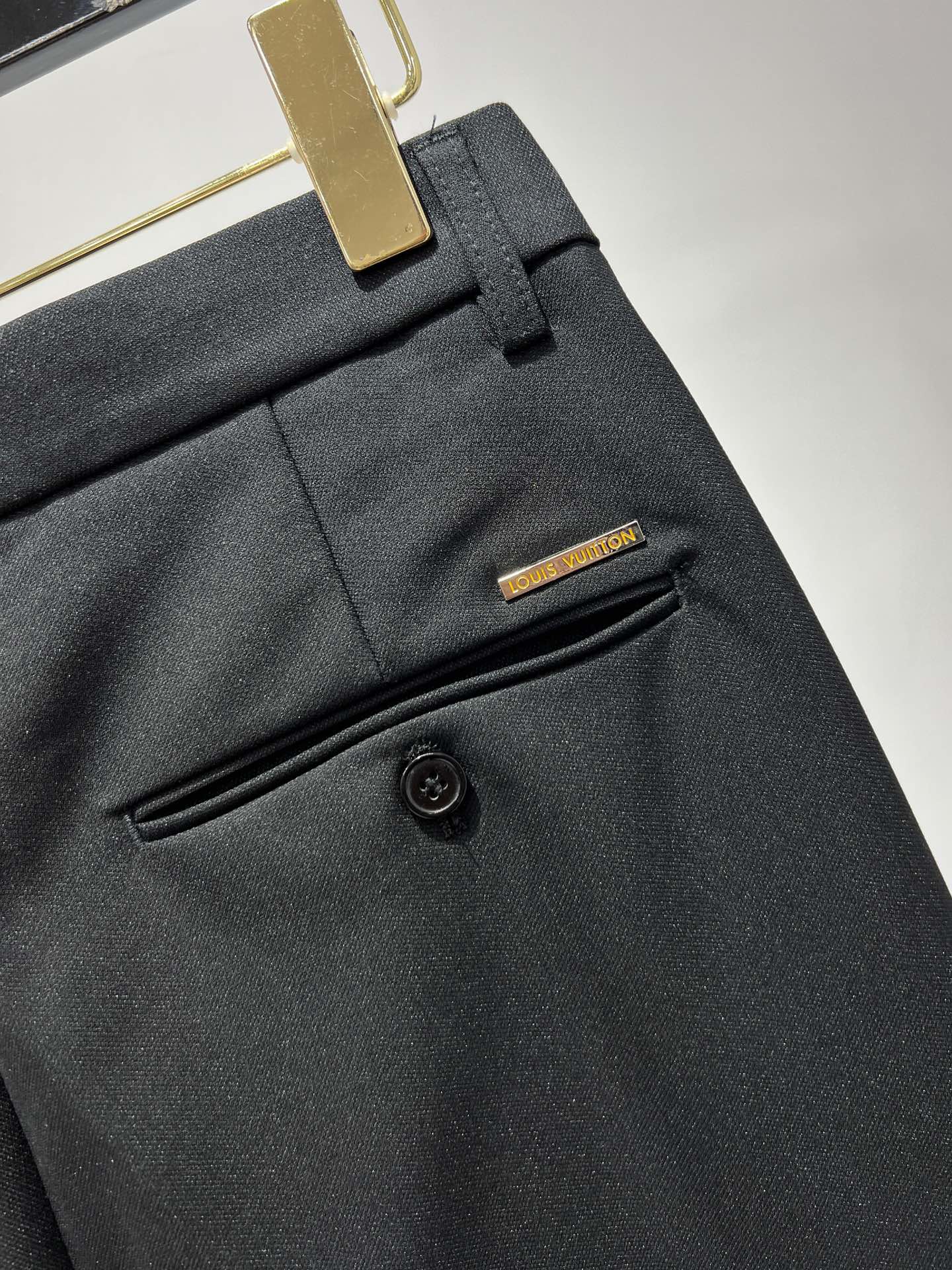 ヴィトン パンツ偽物 ファッション スラックス 高級感溢れる ズボン ビジネス 筒形 特別な ブラック_9