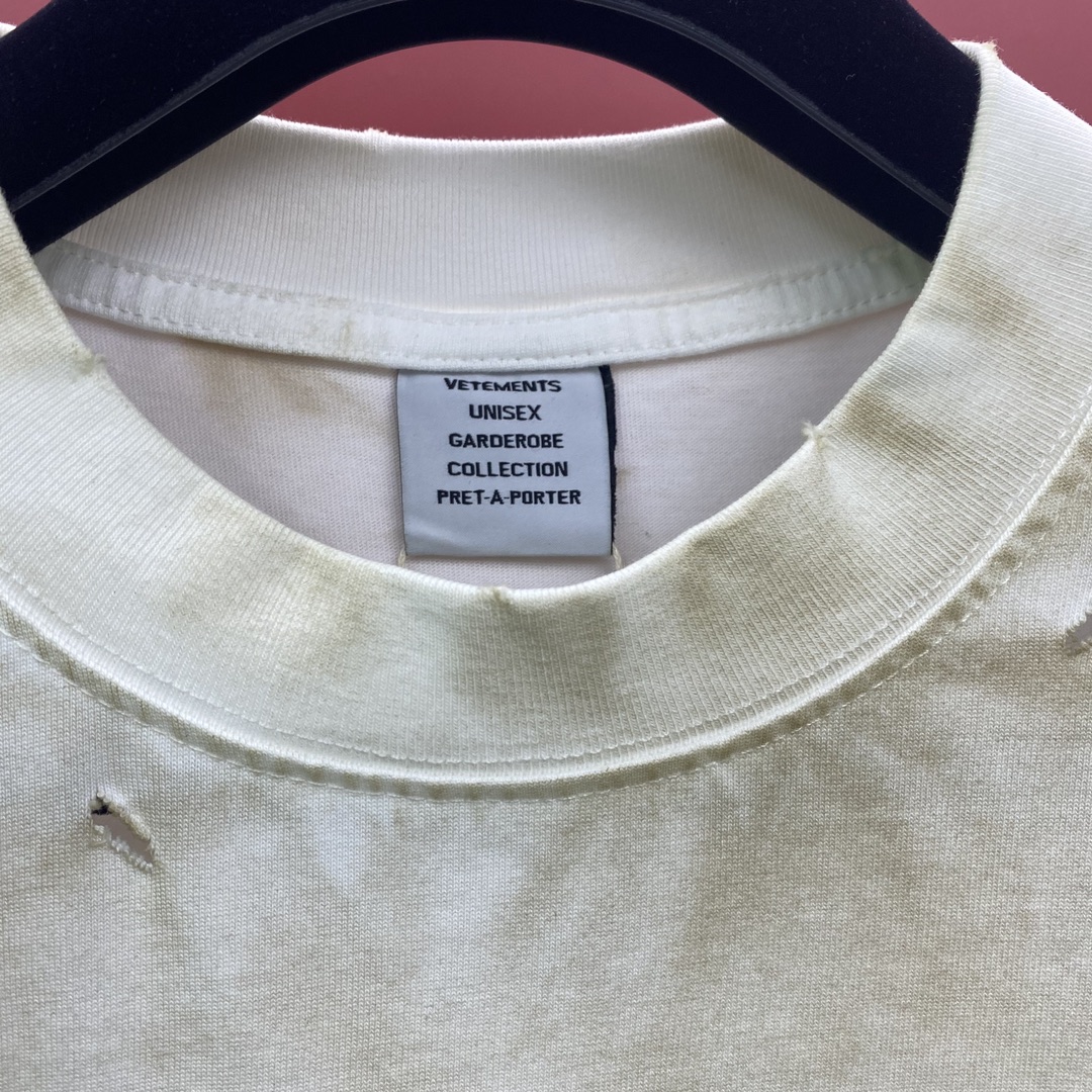超低価格 ヴェトモンtシャツＮ級品 純綿 トップス 復古 シンプル ロゴプリント ファッション 2色ロゴ ホワイト_7