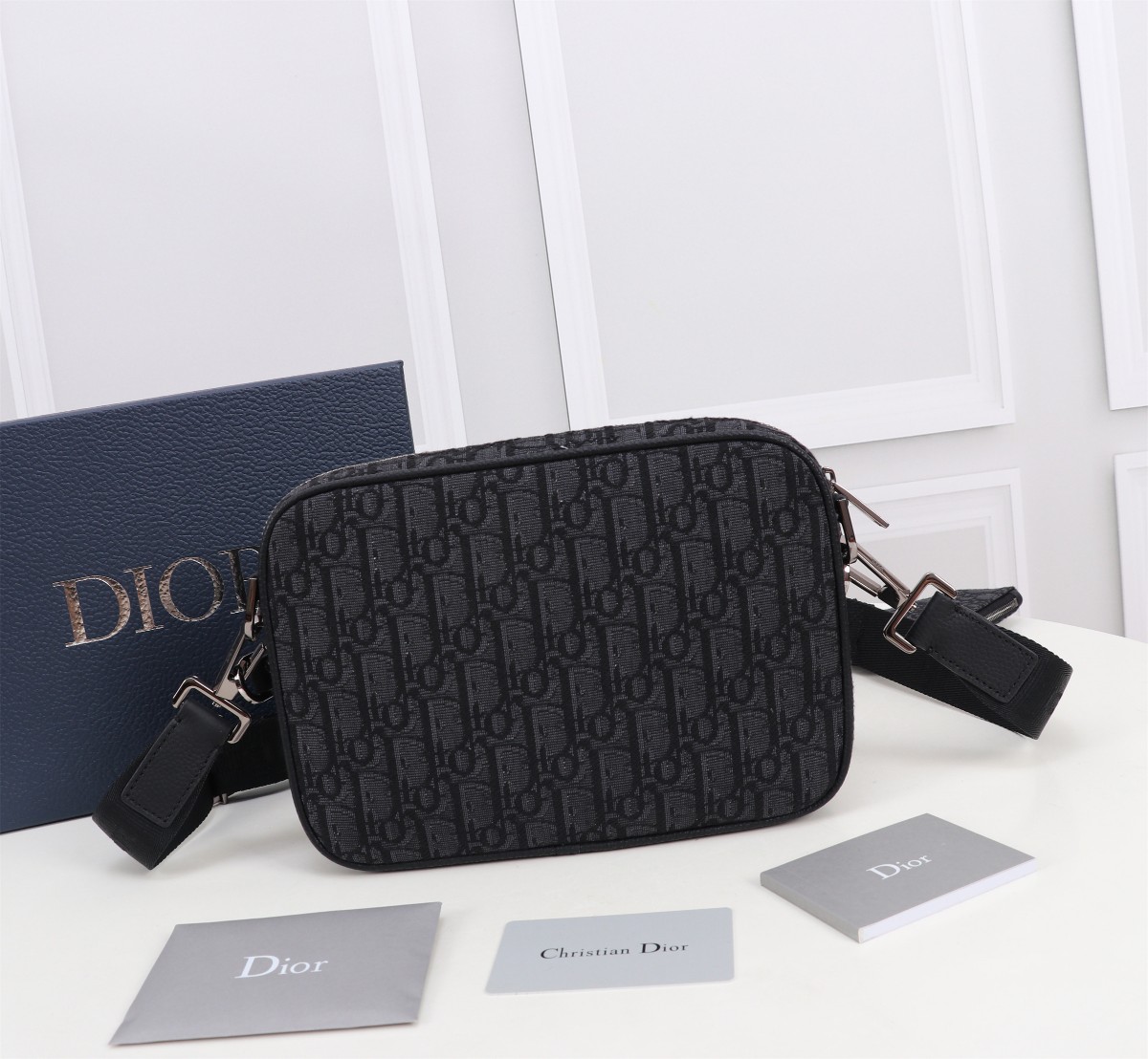 お得品‼dior ショルダー バッグコピー プリント 斜め掛けバッグ 型番1ADPO276 牛革 シンプル メンズ ブラック_5