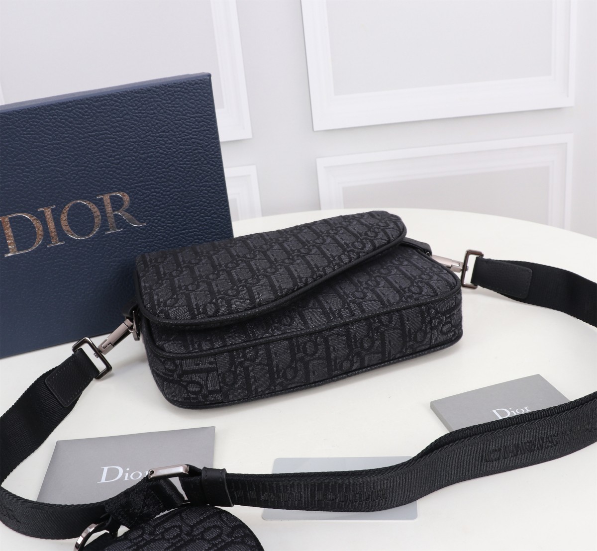 お得品‼dior ショルダー バッグコピー プリント 斜め掛けバッグ 型番1ADPO276 牛革 シンプル メンズ ブラック_6