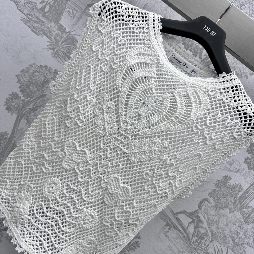 ディオール セータースーパーコピー ニット素材 トップス 無袖 シンプル 柔らかい 通勤 優雅 ファッション ホワイト_2