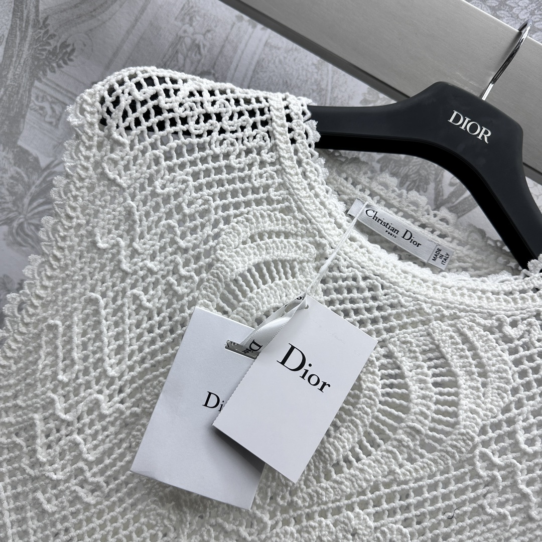 ディオール セータースーパーコピー ニット素材 トップス 無袖 シンプル 柔らかい 通勤 優雅 ファッション ホワイト_4