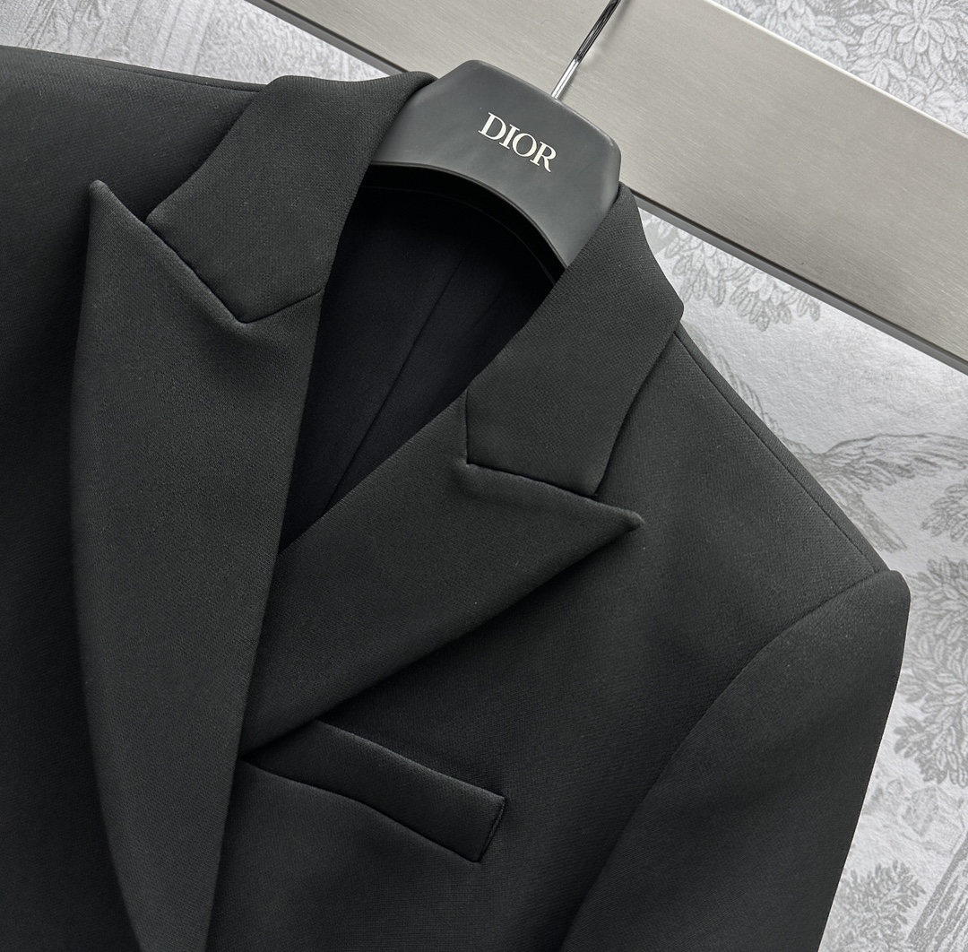 ディオールジャケットコピー スーツ トップス 柔らかい 高級感 日常服 ビジネス 通勤 ハンサム ブラック_3