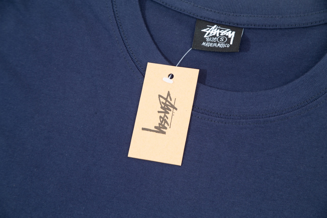 人気流行品 simpleトップス ステューシーtシャツコーデコピー 純綿 短袖 写真プリント 品質保証 ブルー_5