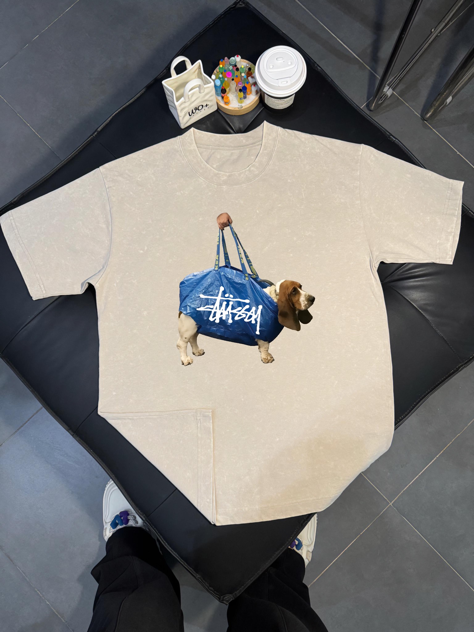 お買い得品 短袖 シンプル ステューシーいちごtシャツスーパーコピー  純綿 トップス 犬プリント 激安 柔らかい ブラウン_6