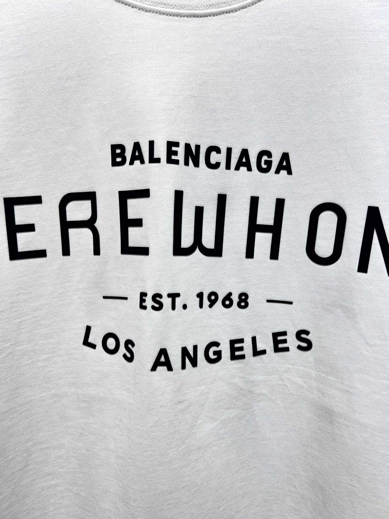 一番安い バレンシアガtシャツ 値段コピー 純綿 トップス 半袖 Balenciaga*EREWHONコラボ ファッション ホワイト_4