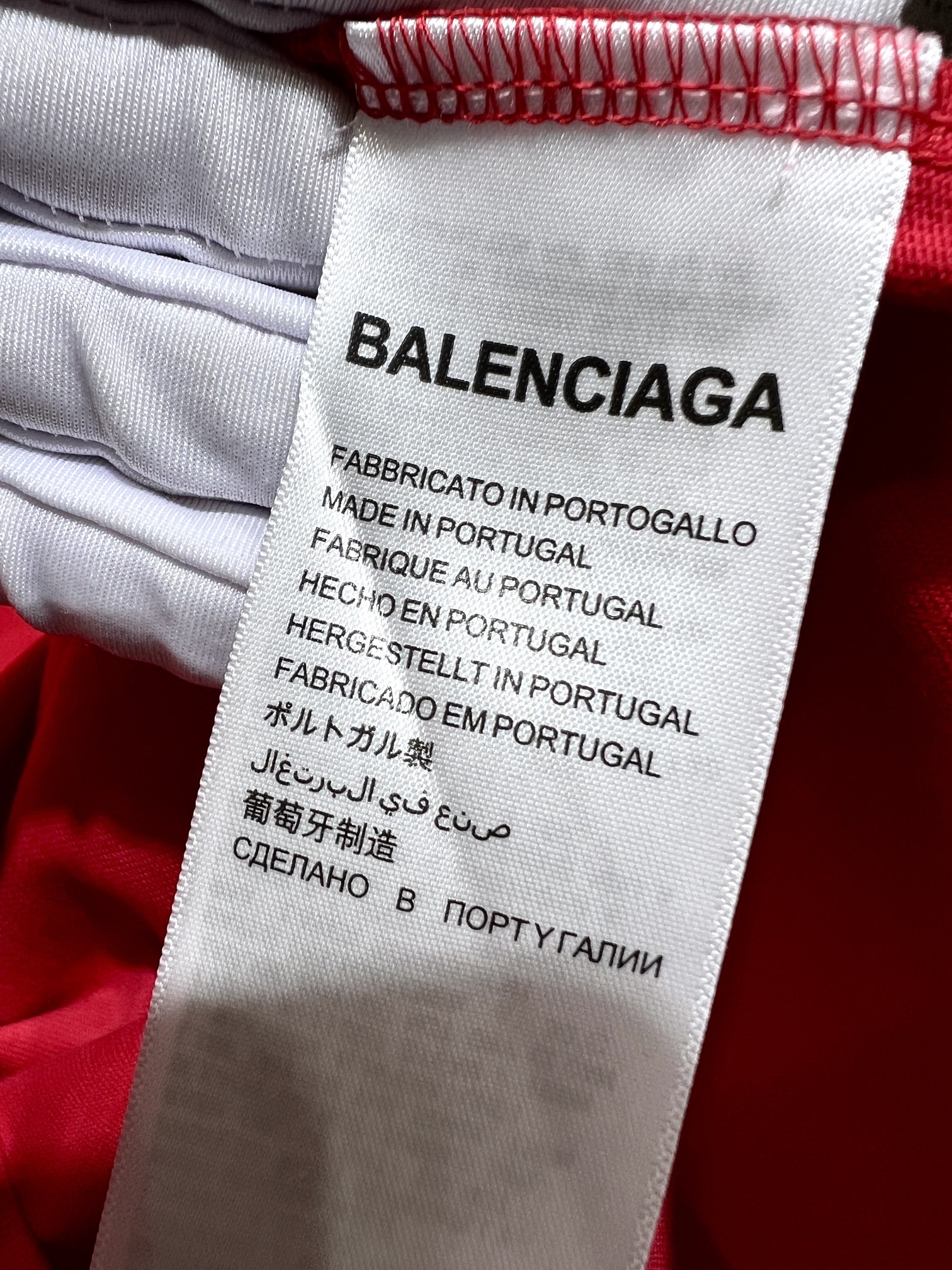 最新到着‼バレンシアガ tシャツ タグ偽物 tシャツ偽物 ロゴプリント トップス 短袖 純綿 男女兼用 シンプル レッド_7