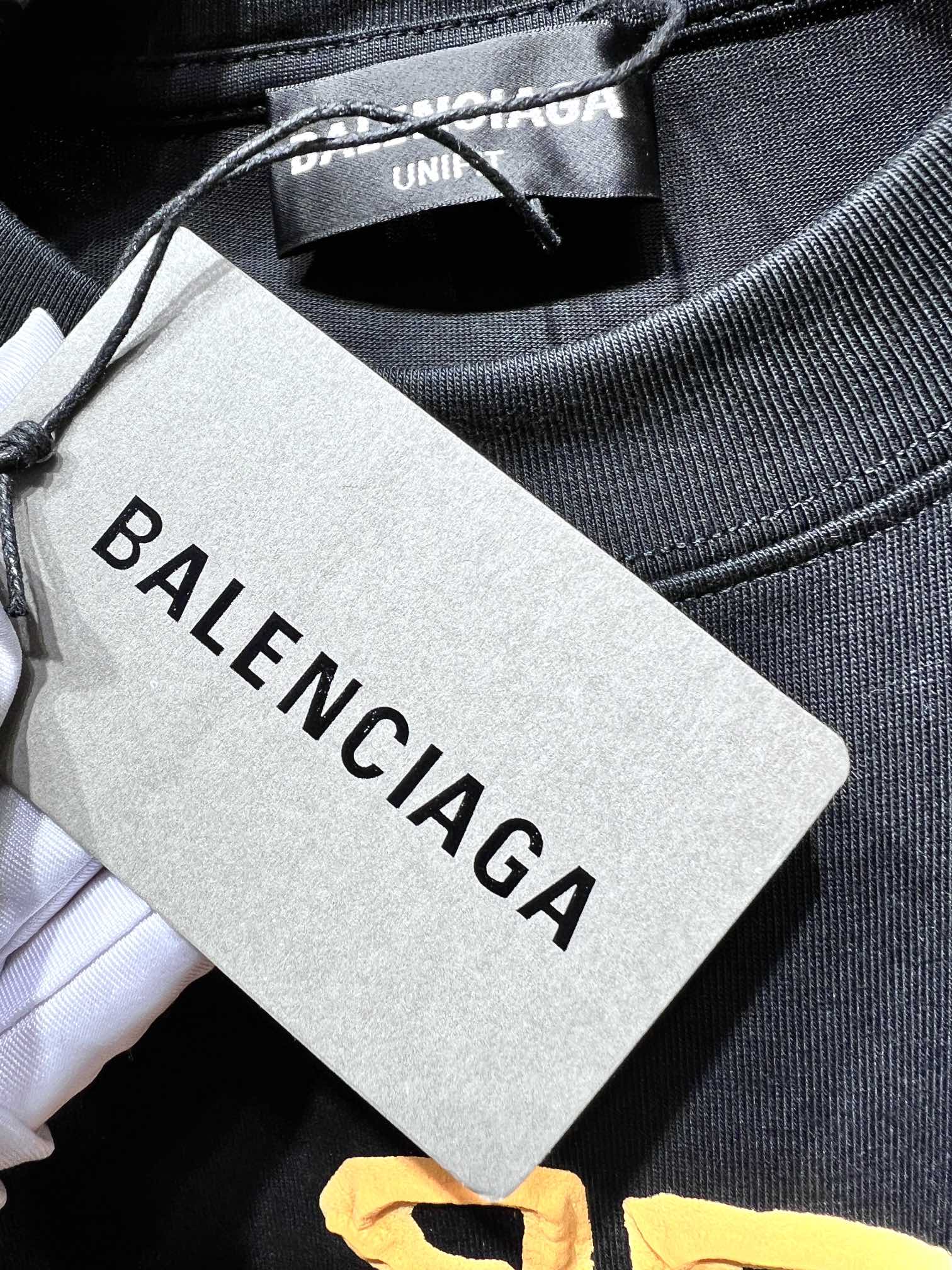 バレンシアガ トップス メンズスーパーコピー 大人気でお買い得なトップス 個性的Tシャツ 純綿 品質保証 柔らかい ブラック_4