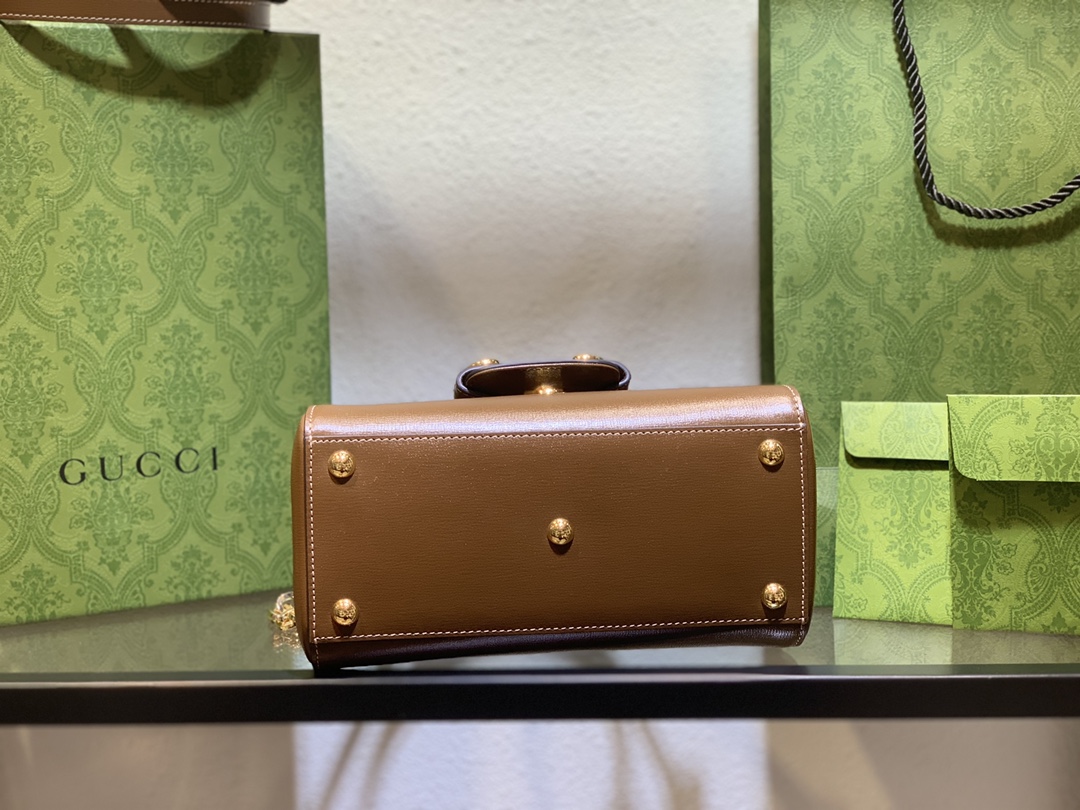 超激得 gucci バック パックＮ級品 型番703848 持ちバッグ 斜め掛け 肩掛け 牛革 優雅 レディース ブラウン_4