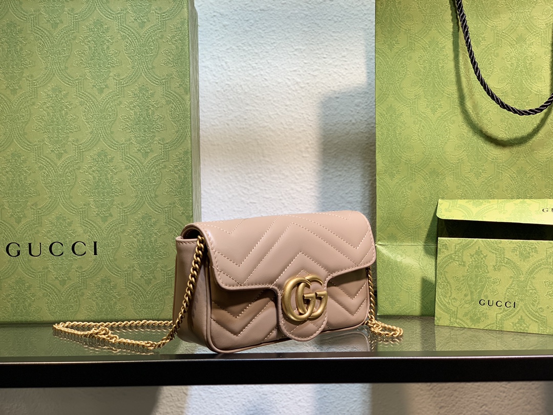 爆買い gucci チルドレン バッグスーパーコピー 牛革 型番476433 肩掛けバッグ チェーンバッグ 少女風 レディース ピンク_2