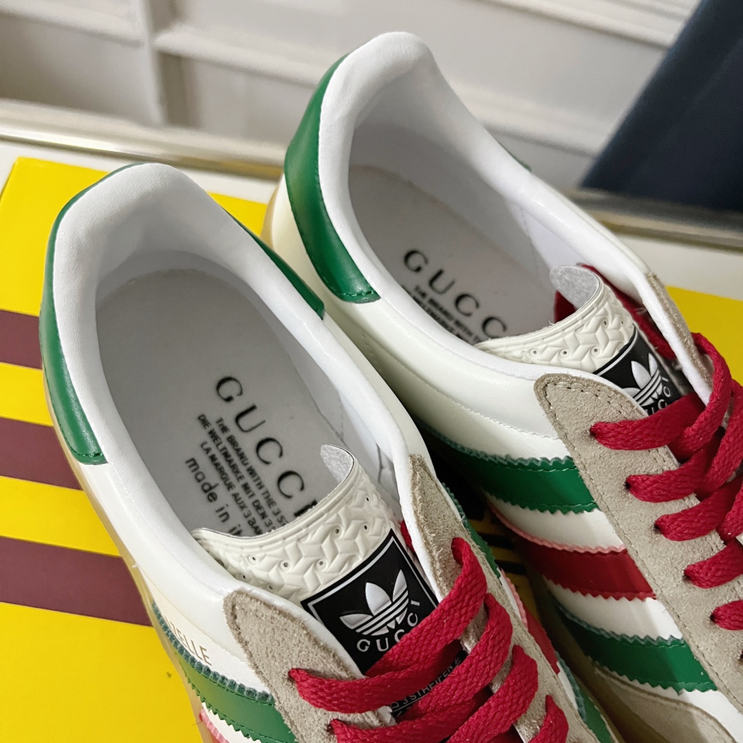 最新到着‼グッチ レディース スニーカー偽物 運動 adidas x Gucciコラボ ランニング カップル 防滑 カジュアル ブラウン_9