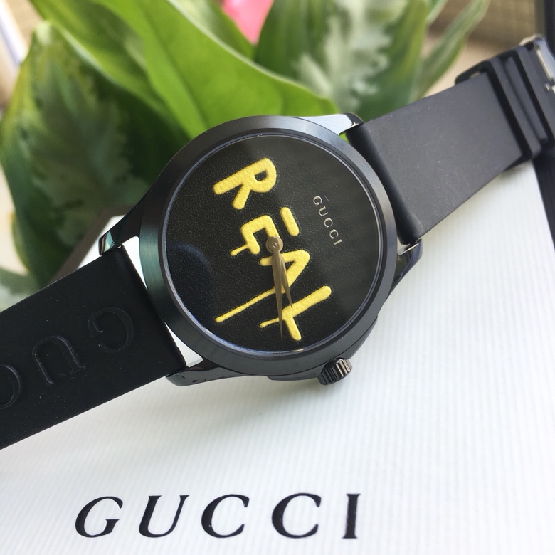 gucci 時計 メンズ偽物 ウォッチ ゴムバンド うで時計 シンプル 個性的 運動風 ファッション 人気 ブラック_5