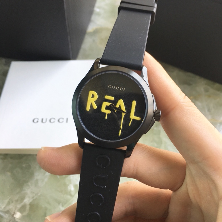 gucci 時計 メンズ偽物 ウォッチ ゴムバンド うで時計 シンプル 個性的 運動風 ファッション 人気 ブラック_7