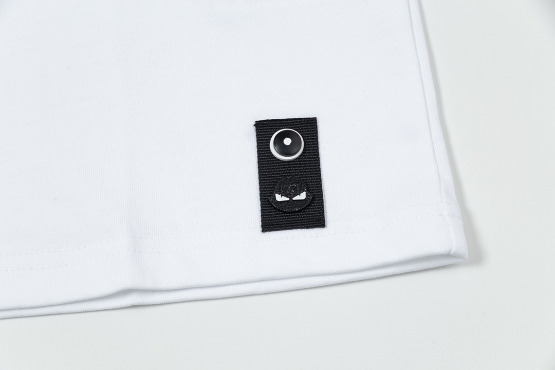 fendit シャツ メンズ偽物 トップス 綿100% カードローンプリント 短袖 Tシャツ ロゴ 個性的 男女兼用 ホワイト_7