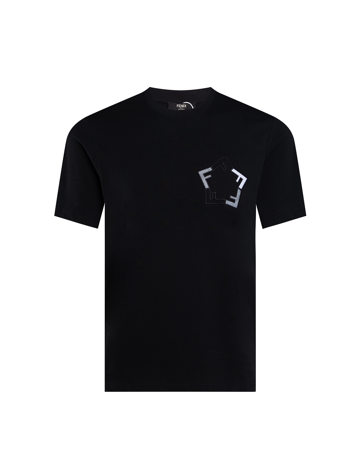 フェンディ ワイシャツスーパーコピー トップス 綿100% 短袖 Tシャツ 男女兼用 シンプル ファッション ブラック_1