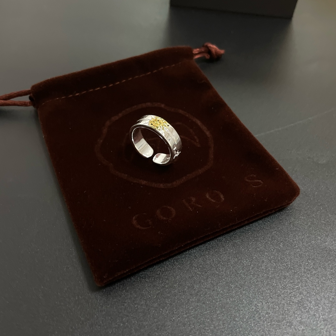 海外セレブが愛用する goro's 指輪コピー リング 手作り パンクロッカー 高級品 カップル シルバー_2