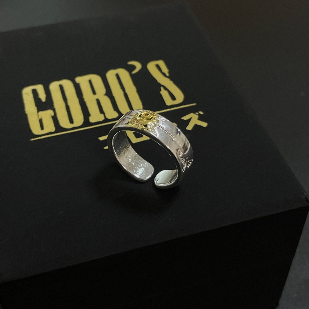 海外セレブが愛用する goro's 指輪コピー リング 手作り パンクロッカー 高級品 カップル シルバー_7