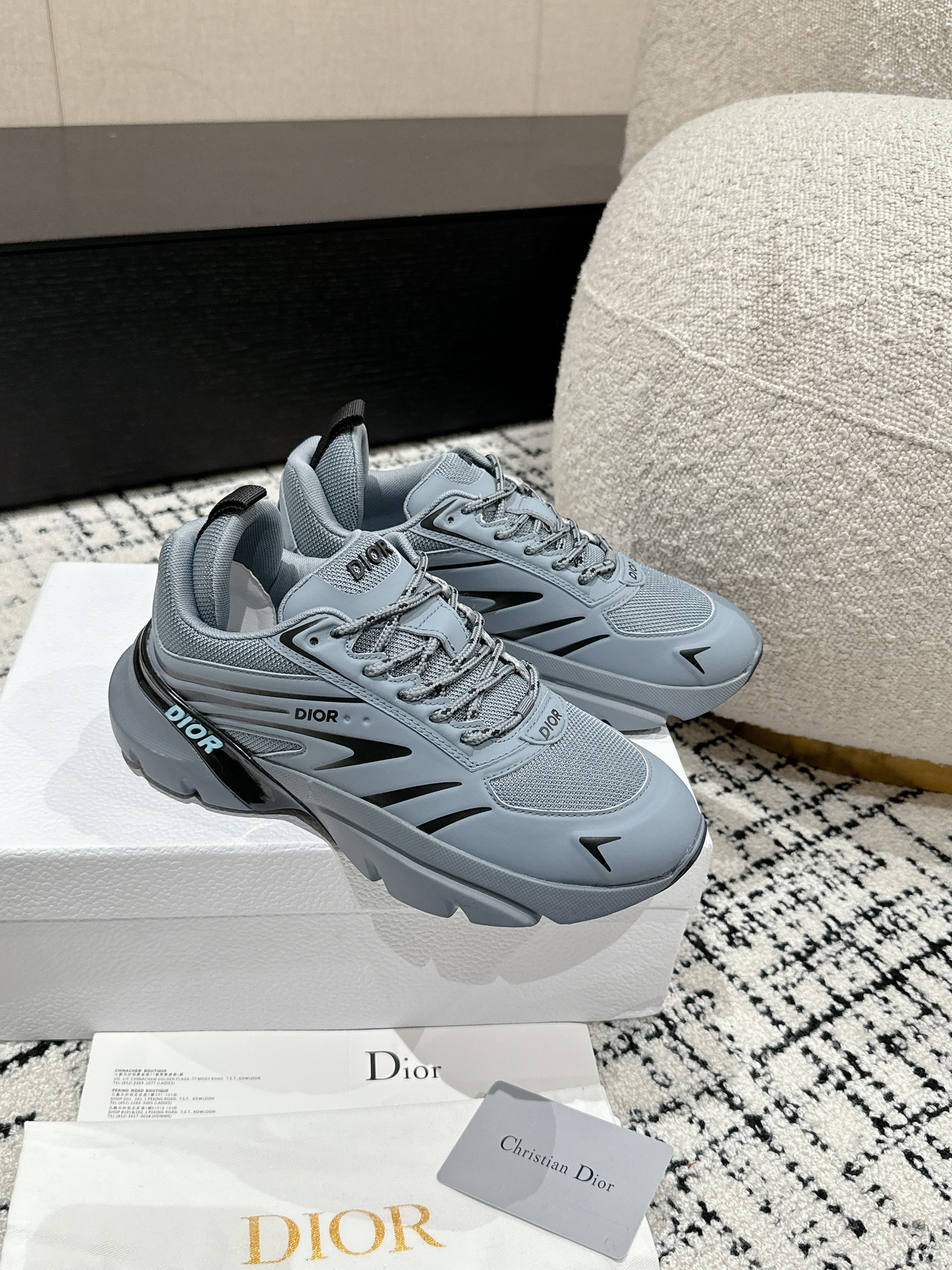 2024年新品 dior メンズ スニーカースーパーコピー ランニング ダッドスニーカー B30 運動 通気性いい ブルー_2