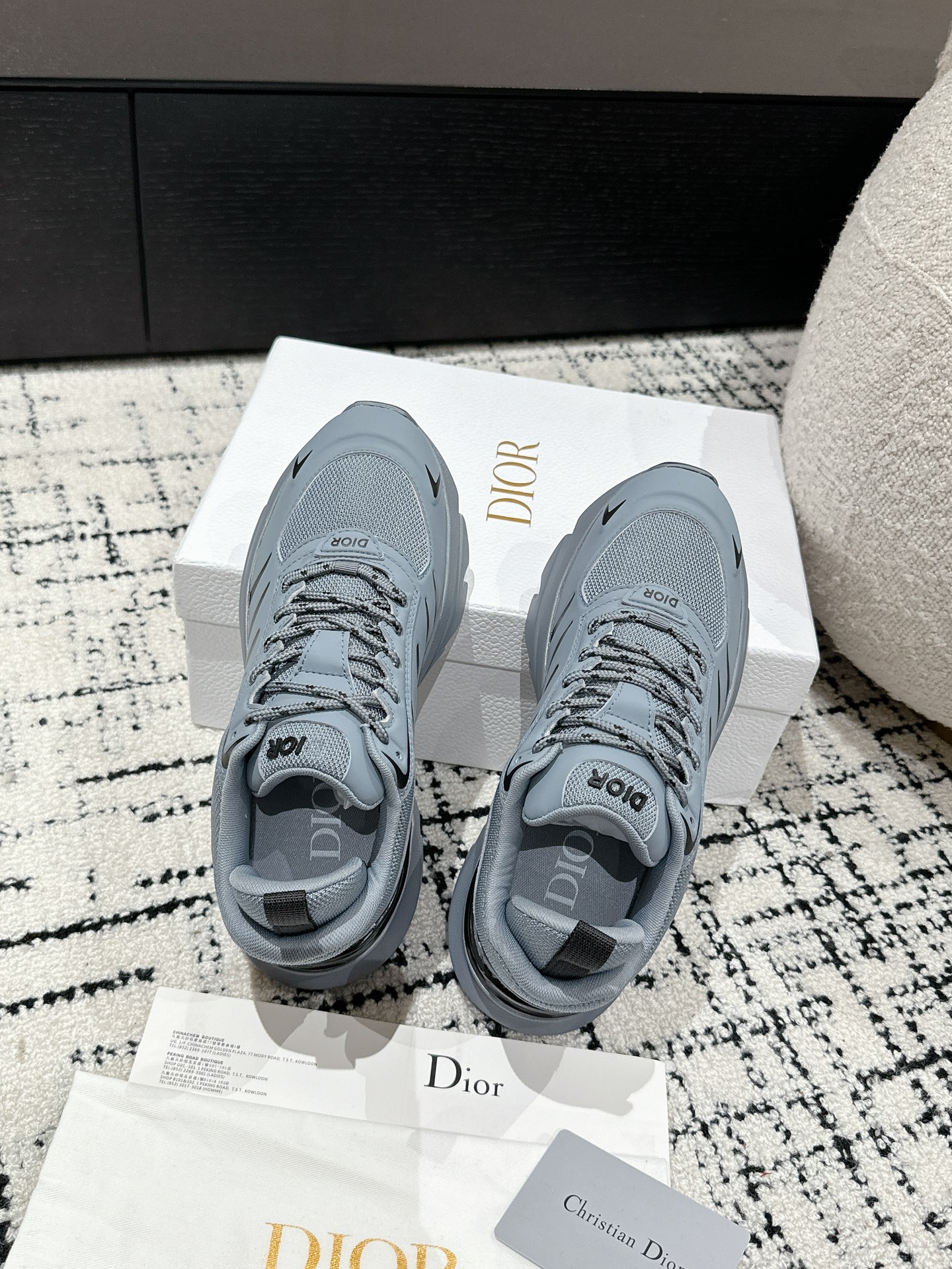 2024年新品 dior メンズ スニーカースーパーコピー ランニング ダッドスニーカー B30 運動 通気性いい ブルー_4