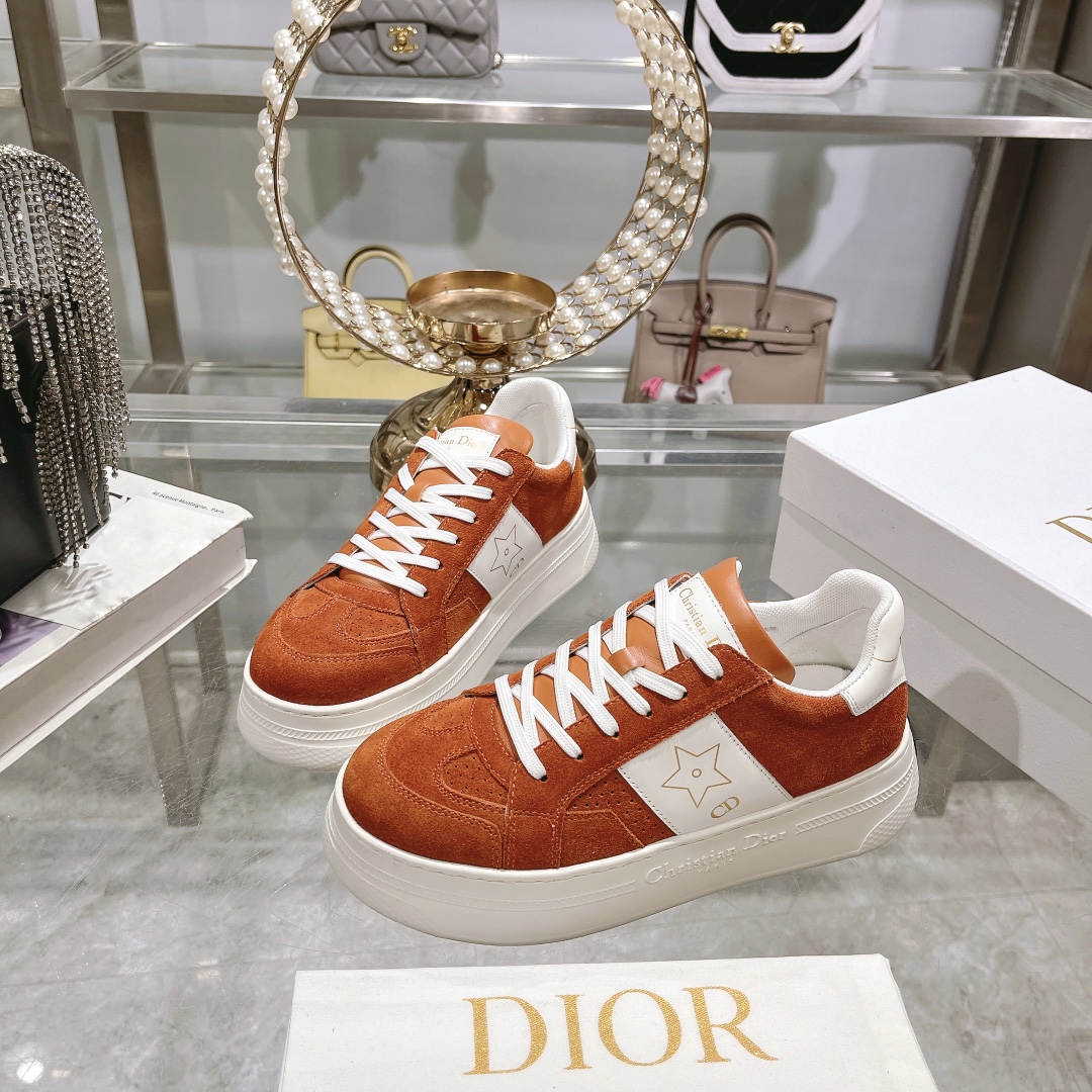 dior ハイカット スニーカー偽物 ランニング 軽量 カジュアルシューズ 運動 夏 通気性いい レディース レッド_3