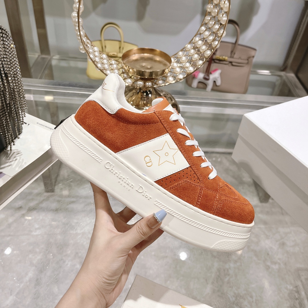 dior ハイカット スニーカー偽物 ランニング 軽量 カジュアルシューズ 運動 夏 通気性いい レディース レッド_5