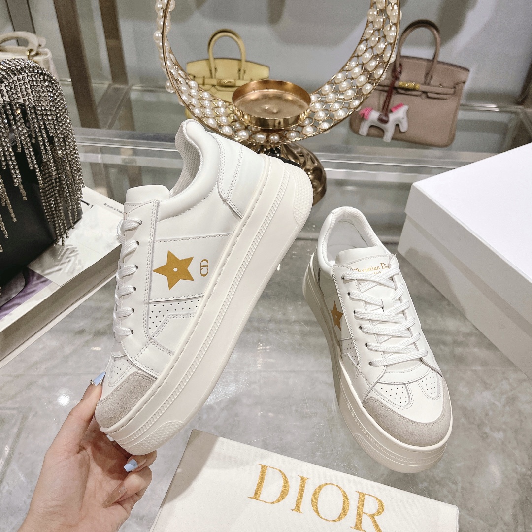 人気流行品 dior スニーカー ハイカットコピー ランニング 軽量 カジュアルシューズ 運動 厚い底 レディース ホワイト_2