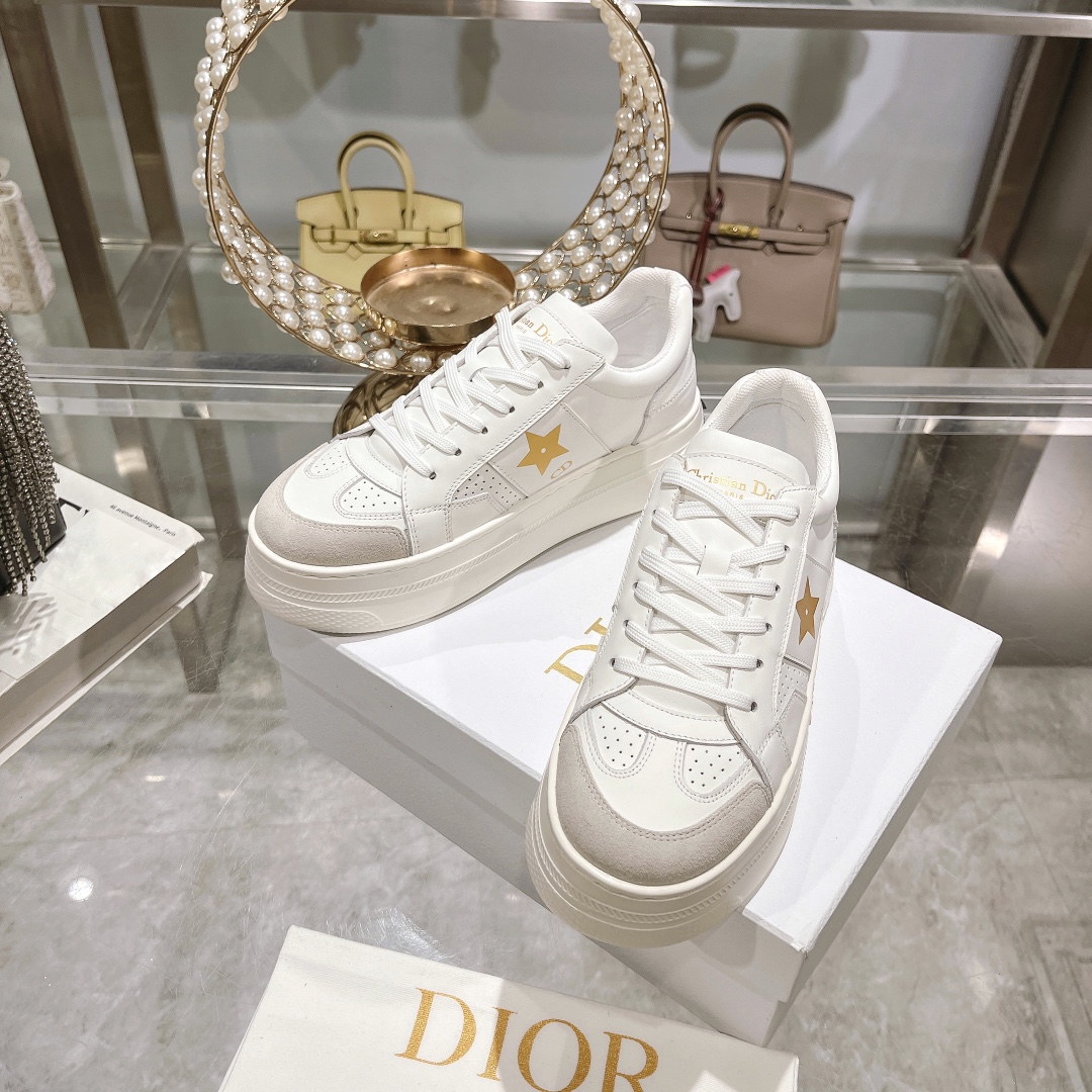 人気流行品 dior スニーカー ハイカットコピー ランニング 軽量 カジュアルシューズ 運動 厚い底 レディース ホワイト_4