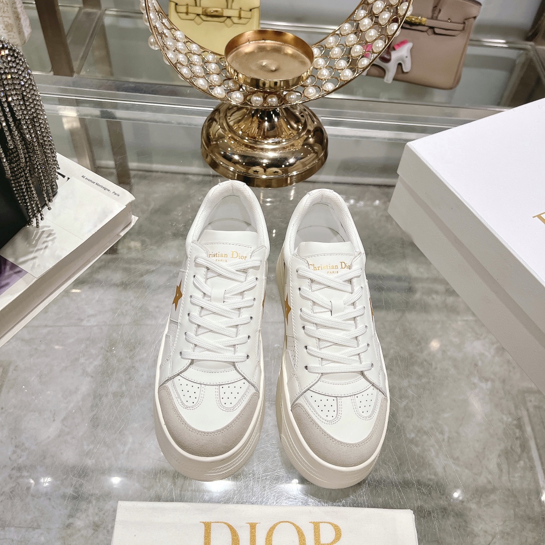 人気流行品 dior スニーカー ハイカットコピー ランニング 軽量 カジュアルシューズ 運動 厚い底 レディース ホワイト_5