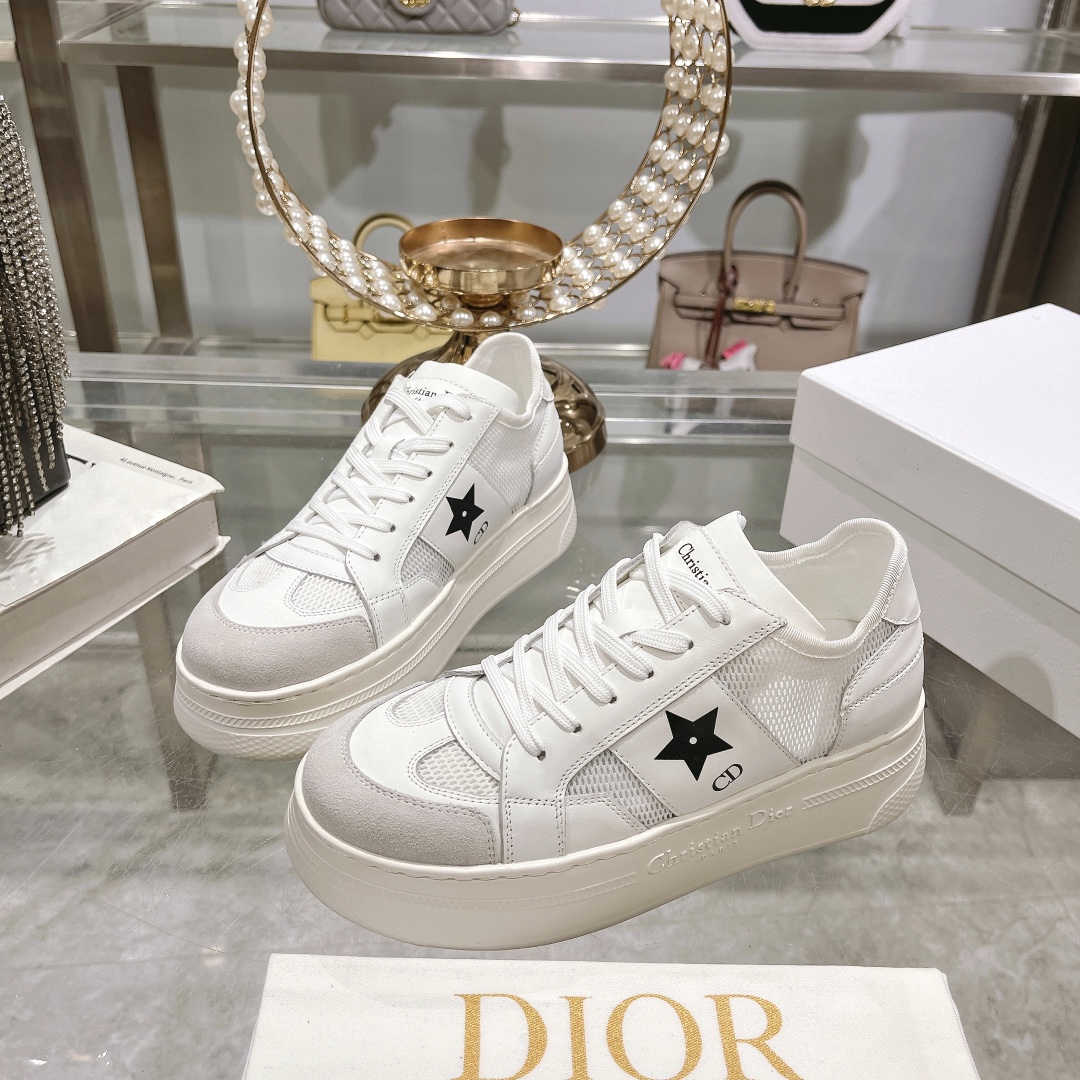 dior スニーカー チャームコピー ランニング 軽量 爆買いできる品質保証 運動 厚い底 レディース ホワイト_2