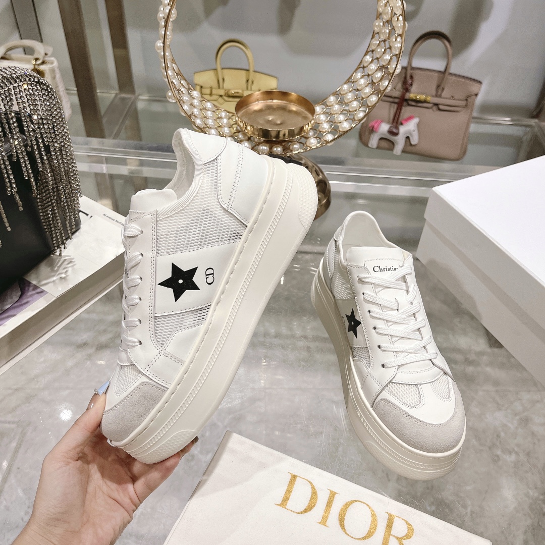 dior スニーカー チャームコピー ランニング 軽量 爆買いできる品質保証 運動 厚い底 レディース ホワイト_3