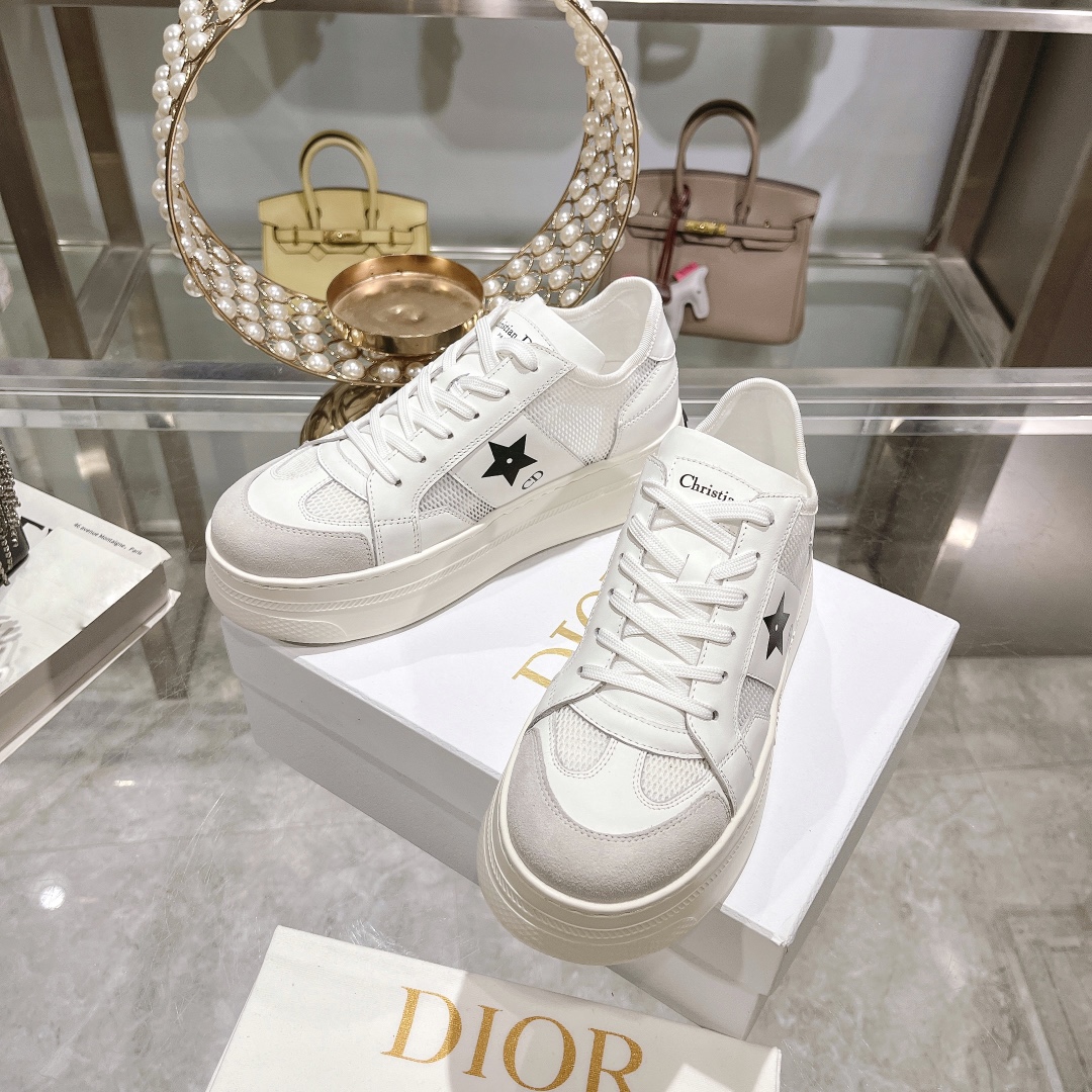 dior スニーカー チャームコピー ランニング 軽量 爆買いできる品質保証 運動 厚い底 レディース ホワイト_5