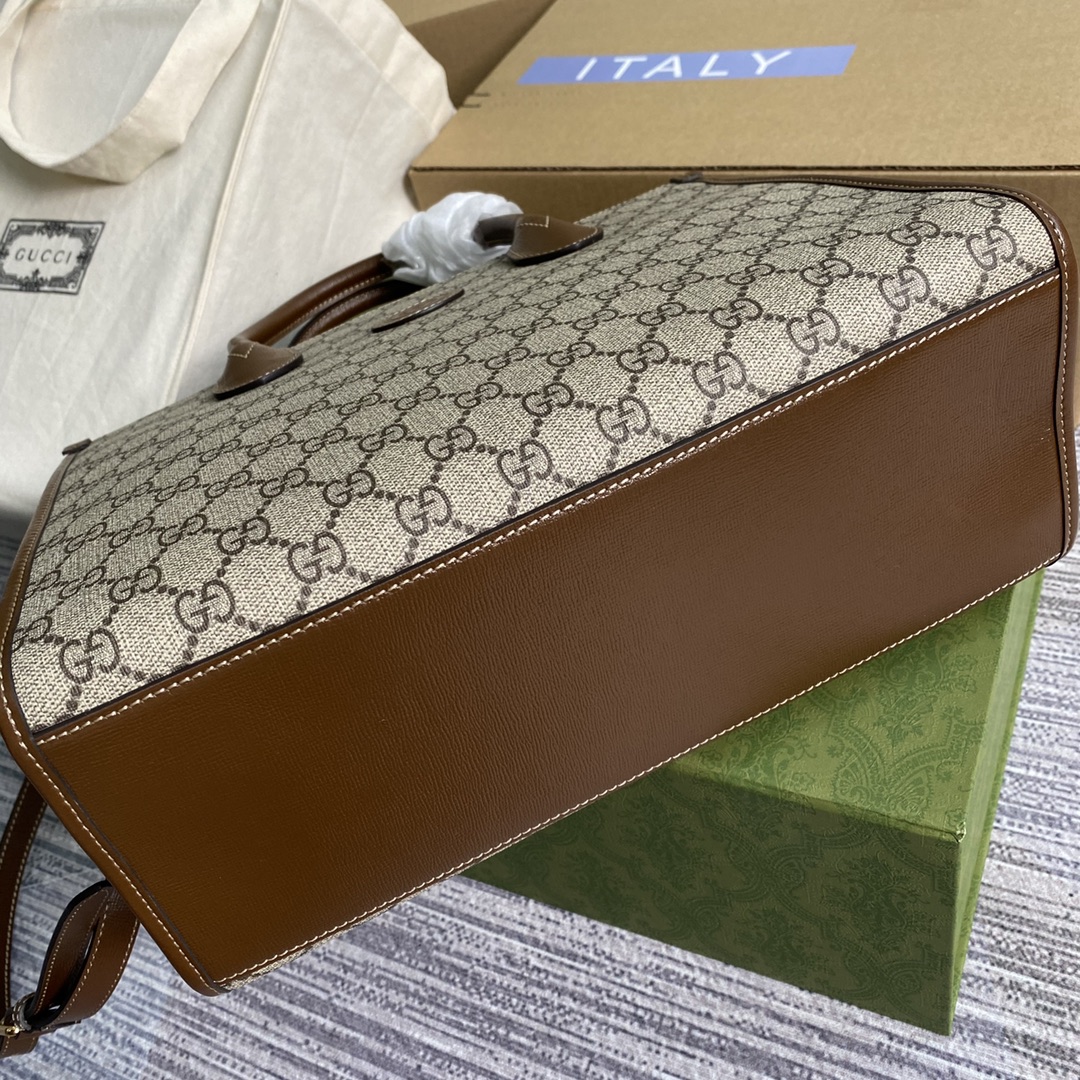 お手頃価格で gucci バッグ メンズ偽物 コード659983 小さいサイズのトートバッグ 花柄 手持ち 斜め掛け ブラウン_4