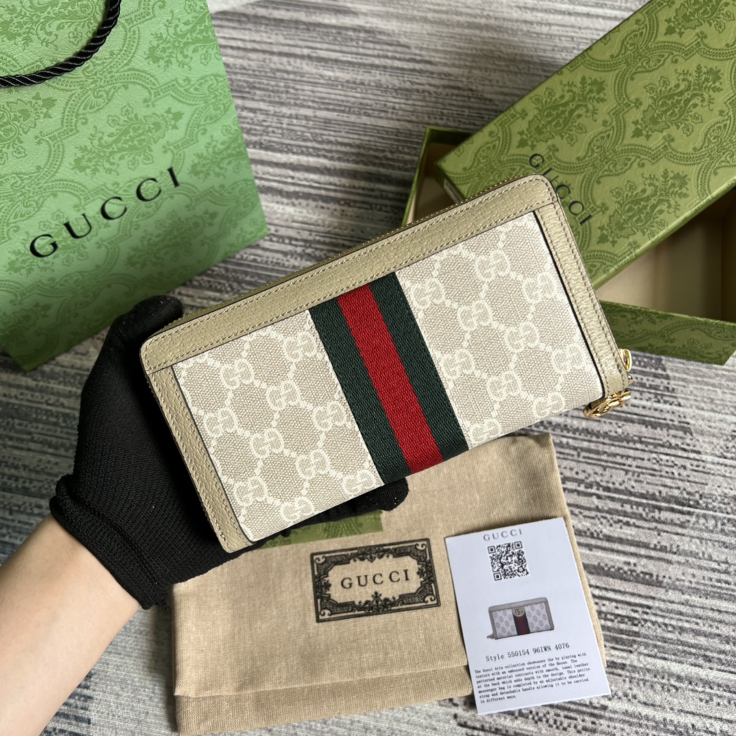 gucci 財布激安通販 コード523154 長財布 大容量 セパレート型 小銭入れ 花柄 レディース ベージュ色_2