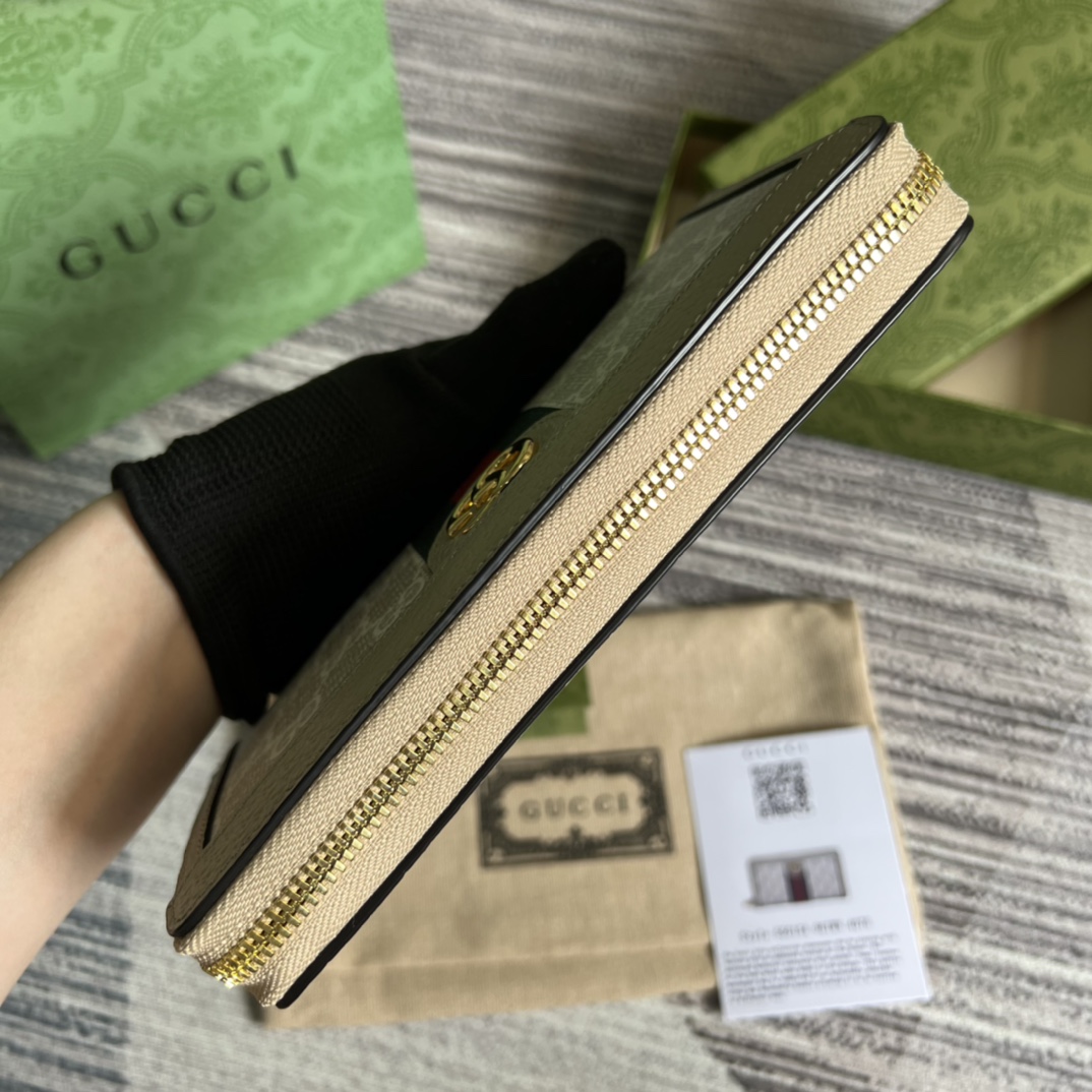 gucci 財布激安通販 コード523154 長財布 大容量 セパレート型 小銭入れ 花柄 レディース ベージュ色_5