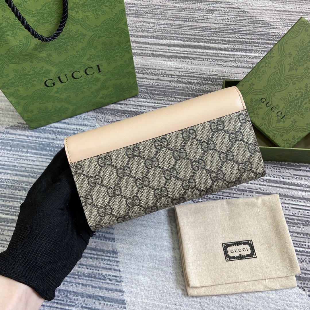 gucci カード ケースコピー コード795627 花柄 長財布 レザー 牛革 G Marmontシリーズ ブラウン_2