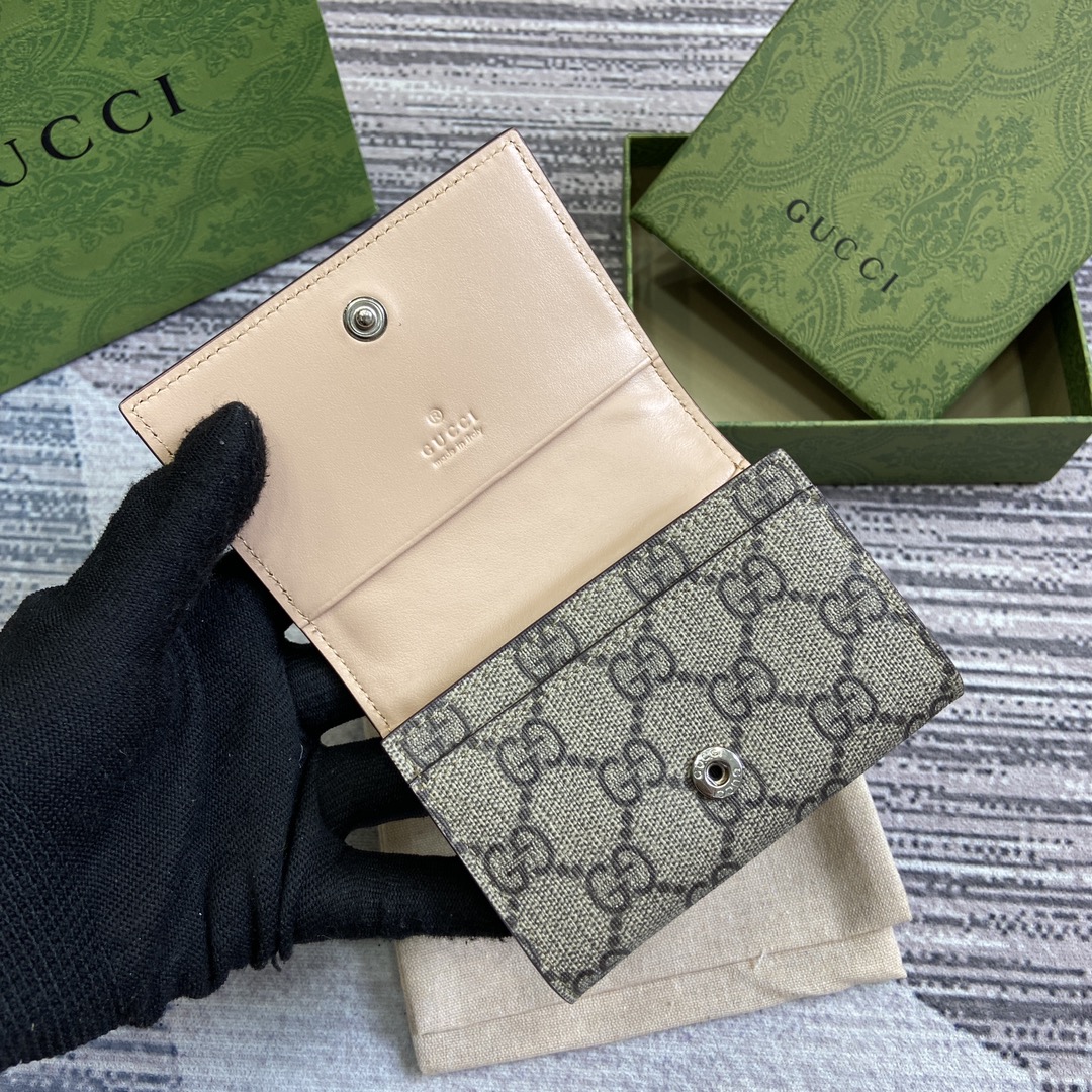 gucci 長 財布レディース偽物 コード790067 財布 レザー 牛革 G Marmontシリーズのクレジットカートバッグ ブラウン_6