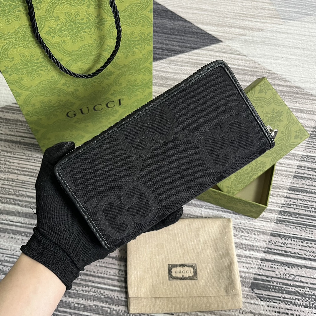 gucci さくらんぼ偽物 コード699316 長財布 手持ち 大容量 シンプル  小銭入れ サイフ コンパクト ブラック_2