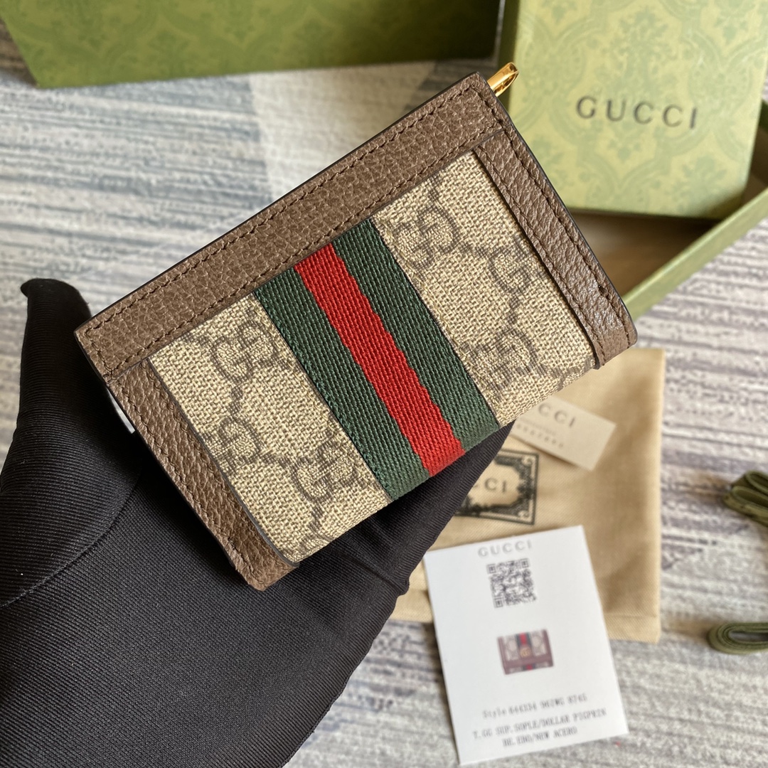 特別価格アイテム gucci さくらんぼ 財布スーパーコピー コード644334 三つ折り 牛革 レザー 財布 花柄 ブラウン_2