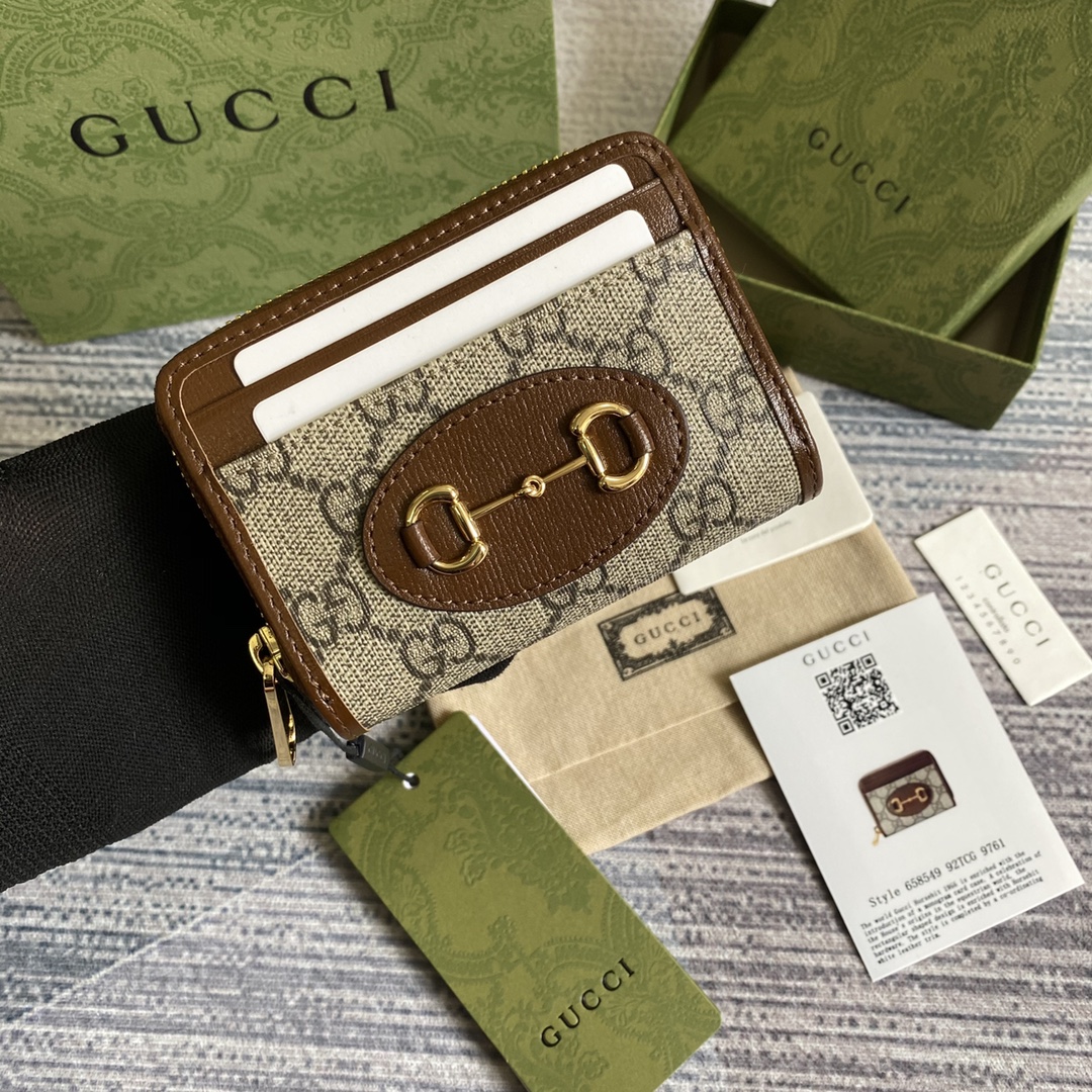 gucci 財布激安通販 コード658549 牛革 レザー 小銭入れ 財布 おしゃれ 花柄 ブラウン_1